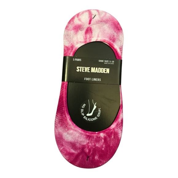 Steve Madden No-Show Foot Liners - Tie Dye - 5 Pairs - Picture 1 of 3
